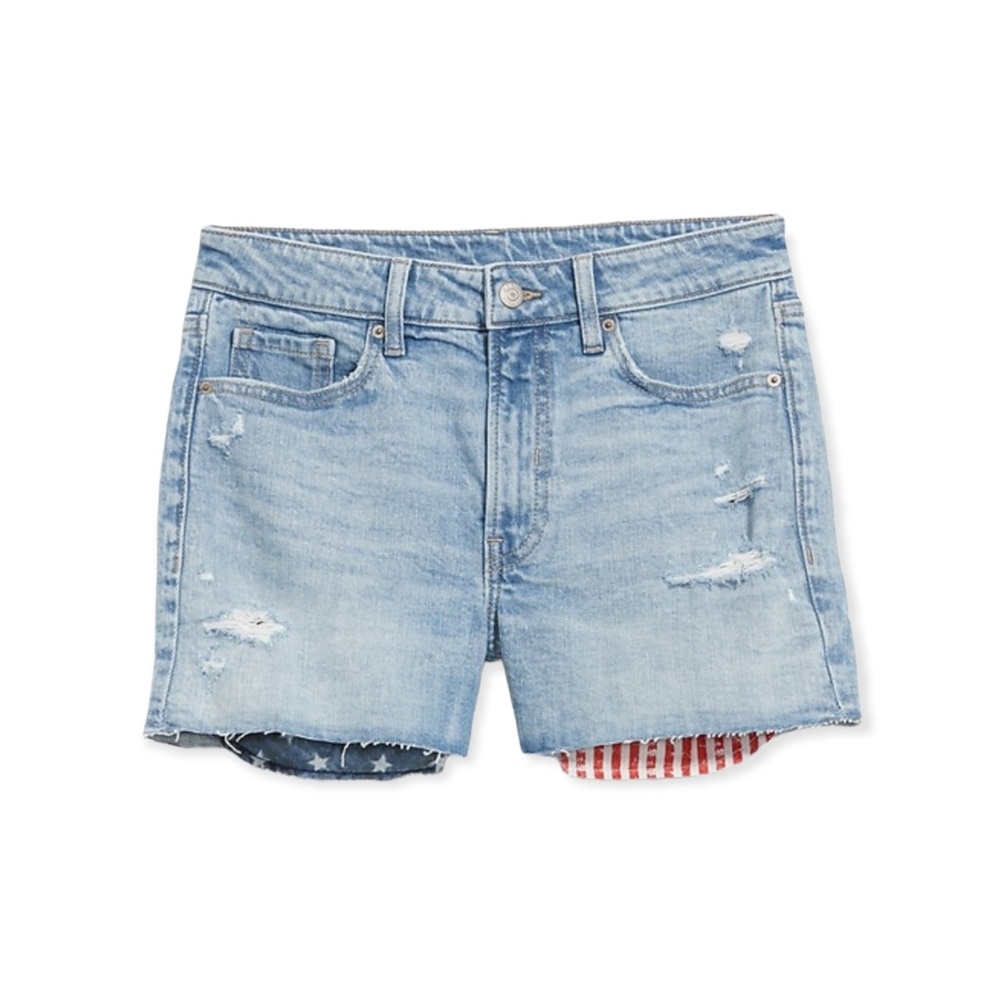 OLD NAVY High-Waisted O.G. Americana Cut-Off Jean Shorts 8 NWT